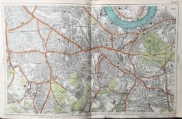Bacons London & Suburbs Rare Map Peckham Dulwich Greenwich Blackheath.