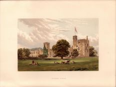 Sudeley Castle Winchombe Glos Gilt-Edge Coloured Antique Book Plate.