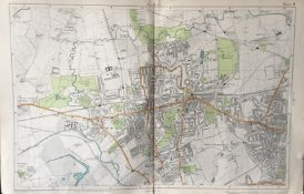 Bacons London & Suburbs Rare Vintage c1926 Map Hanwell Ealing Brentford Acton.
