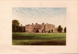 Gospal Hall Leicestershire Gilt-Edge Coloured Antique Book Plate.