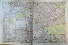 Bacons London & Suburbs Rare Map Hammersmith Paddington Regent Park Kensington.