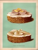 Marzipan Gateaux T. Percy Lewis & A.G Bromley Antique Chromolithograph Print