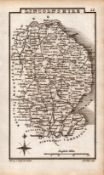 Lincolnshire Antique Copper Engraved George IV Map by Sidney Hall.