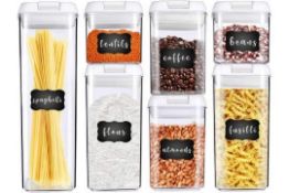 5 x George Oliver Set of 7 Premium Vacum Seal Storage Containers (RRP £40 Each)