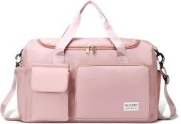 Sports Gym Bag with Wet Pocket & Shoe Compartment Waterproof Weekend Travel Bag Overnight Bag