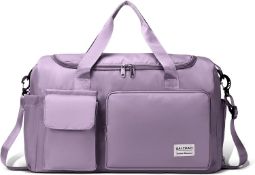 Sports Gym Bag with Wet Pocket & Shoe Compartment Waterproof Weekend Travel Bag Overnight Bag