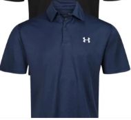 Mens breathable Under Armour polo shirt Navy Size M