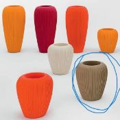 MYYOUR SKIN BROWN VASE OUTDOOR ORNAMENT DECORATIVE PLANT POT 3D DESIGN. RRP £500