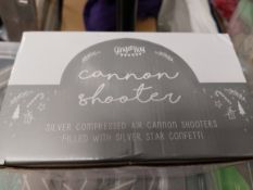 Cannon Silver Star Confetti, Christmas or Party x 15