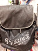 Black Pineapple Bag With Pockets