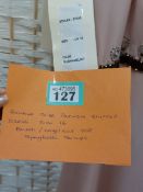 Ronald Joyce Designer Dress Size 16 In Blush Pink With Hazelnut Belt