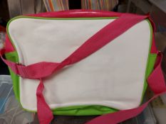 Small Pink Green and White Bag