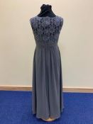 Childs Age 8 Chiffon Dress In Charcoal Christina Wu Style 32628 RRP £249