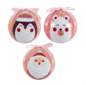 Luxury Pink Santa/Penguin and Polar Bear Baubles Pack of 14 x 3