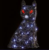 45cm 3D Soft Acrylic Cat With Cool White LED Lights