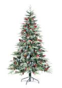 7ft Ontario Spruce Snowflakes Tree