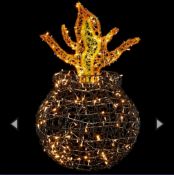 90cm 3D Soft Acrylic Couldron With Warm White LED Lights