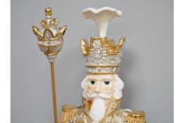 Gold and White Nutcracker Ornament