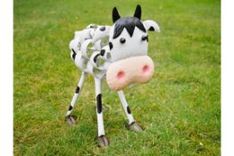 Set of 3 Metal Farm Animals Cow, Pig & Sheep