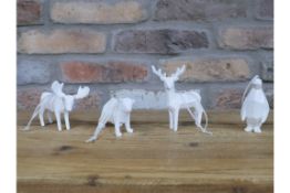 Set of 4 Geometric Hanging Christmas Ornaments