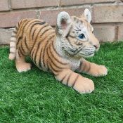 Playful Tiger Cub Garden or Home Ornament
