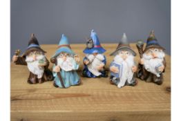 Set of 5 Wizard Ornaments