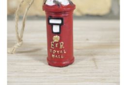 Set of 3 Hanging Robins Sat on a Bus, Car & Postbox