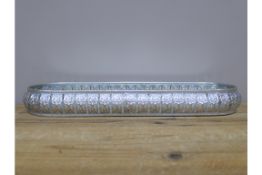Large Silver Decorative Metal Tray