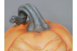 Large Spooky Faced Pumpkin Ornament