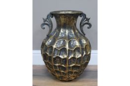 Set of 2 Large Metal Vases