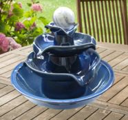 3 Tier Blue Water Fountain (Approx 1 1/2 Feet Tall) - RRP £39.99 each