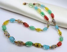 Vintage Venetian Murano Glass Bead Necklace