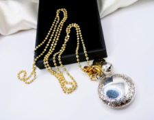 Dower & Hall Gold on Sterling Silver Cherished Treasures Locket with Gift Box