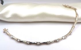 Sterling Silver White Sapphire Gemstone Bracelet