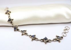 Artisan Sterling Silver Opal Bracelet