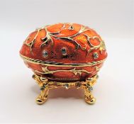 Faberge Style Egg Trinket Box