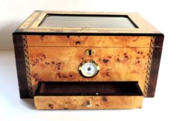 Vintage Birdseye Maple Cigar Humidor