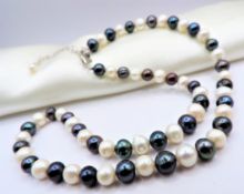 Freshwater Cultured Pearl Necklace Silver Clasp New with Gift Box