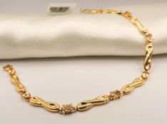 Gold Sterling Silver Citrine Bracelet New with Gift Box