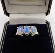 Cabochon Opal Ring in Sterling Silver NEW with Gift Pouch