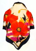 Vintage Odile St. Germain Paris Silk Scarf 74cm Square c. 1970's