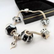 Sterling Silver Rhona Sutton Murano Charm Bracelet