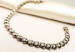 Sterling Silver Gemstone Tennis Bracelet 14 CTS New With Gift Box