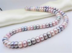 Multi Colour Freshwater Cultured Pearl Necklace 18