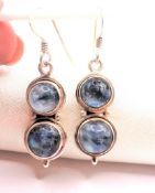Artisan Sterling Silver Moonstone Earrings 2.8cts