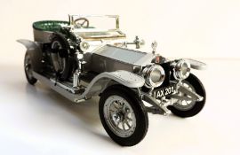 Franklin Mint 1907 Rolls Royce Silver Ghost Diecast Model Car 1/24 Scale
