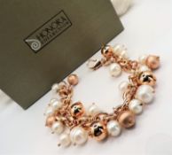 Honora Rose Gold Cultured Pearl Bracelet New with Gift Box