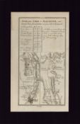 Cork to Macroom & Kenmare Town Mounted Antique 1777 George III Map.