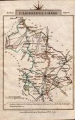 Cambridgeshire John Cary’s c1791 Antique Coloured Engraved Map.