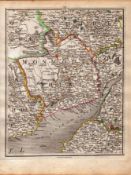 Bristol, Newport, Cardiff, Monmouth, - John Cary’s Antique 1794 Map.